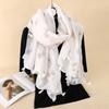 90*180CM New Fashion Printed Soft Linen Cotton Scarf Shawls Abstract Floral Tassel Viscose Scarves Lady High Quality Long Hijab