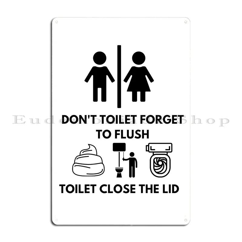 Toilet Toilet Paper Toilet Seat Flush Metal Plaque Poster Garage Home Wall Decor Character Living Room Tin Sign Poster