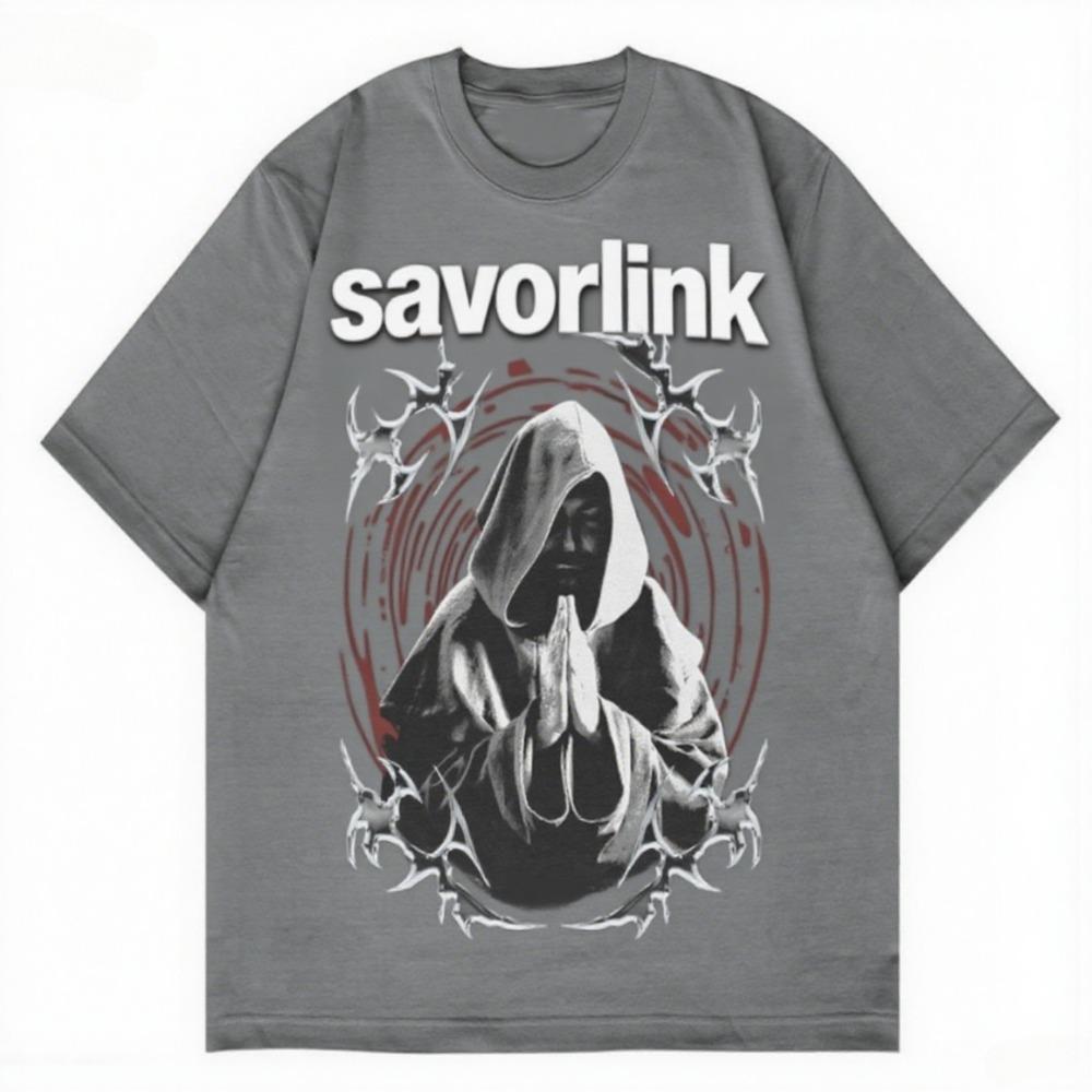 Short-sleeved Trend Daily Style Couple Tide Brand Cotton Printing Women's New Emerging Art T-shirt Street Style Breathable Tops