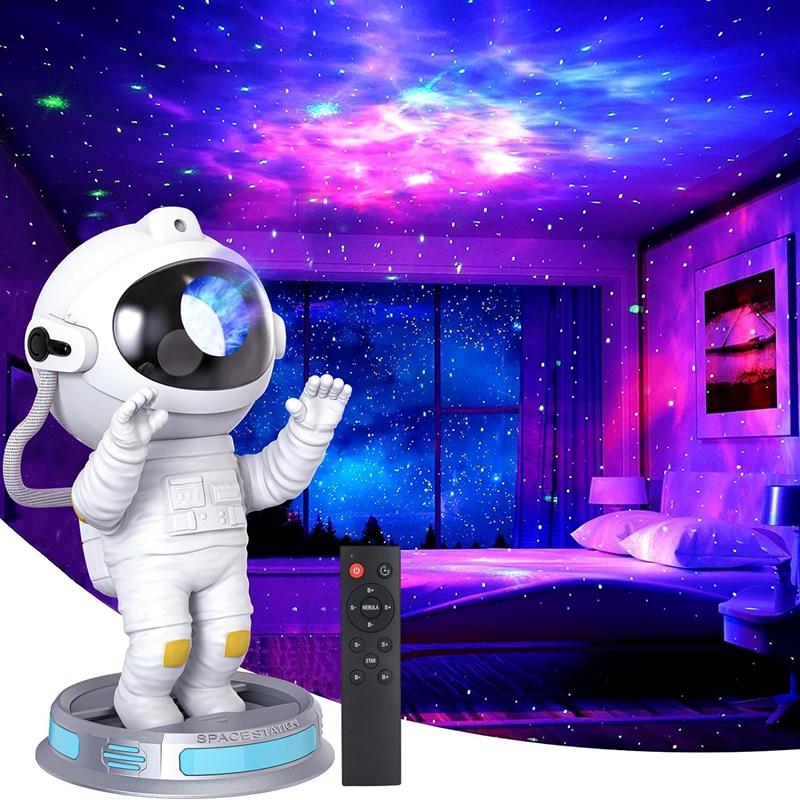 Galaxy Star Projector Starry Sky Night Light Astronaut Lamp Home Room Decor Decoration Bedroom Decorative Luminaires Gift Astronaut