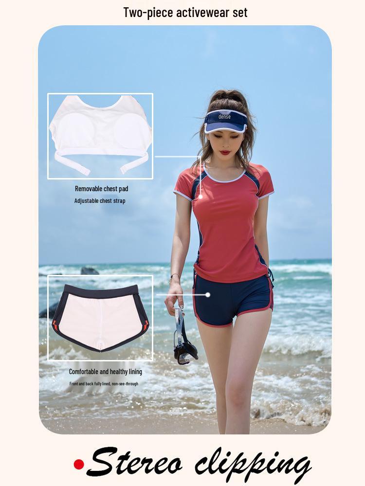 2024 Damen Schlankmachender Bauchweg Koreanischer Stil Hot Spring Zweiteiliger Badeanzug