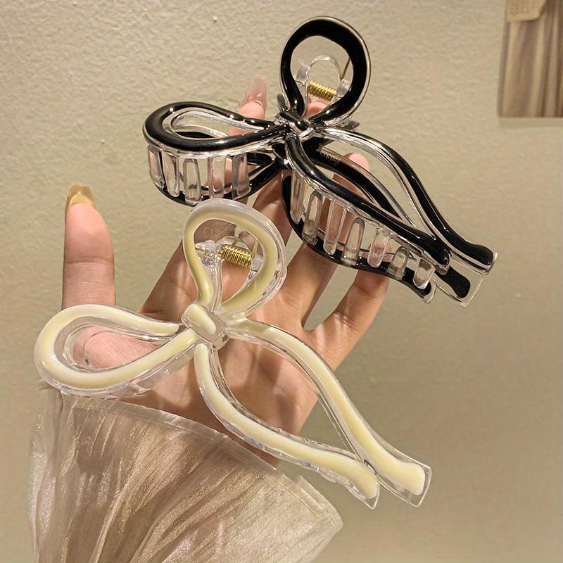 AISHG Crab Hair Clips for Women Shark Jelly Clear Claw Clips Scissors Shape Clamp Barrette Hairpin Girls Hair Accessories