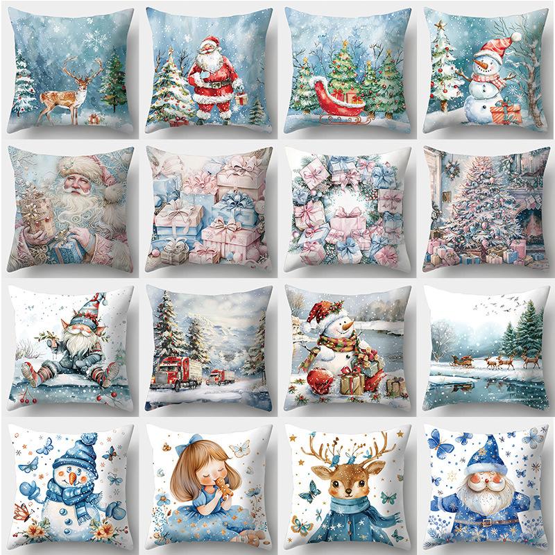 Christmas Pillowcase Office Seat Cushion Home Bedside Pillowcase