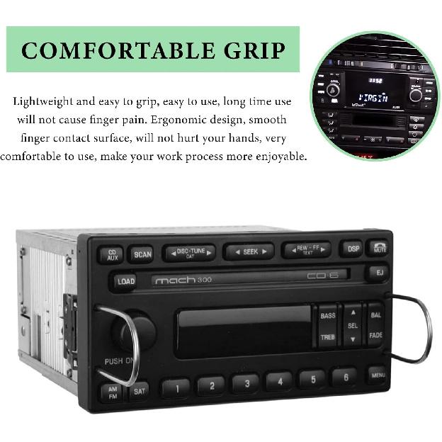 4 Stück Autoradio-Ausbau-Hebelwerkzeug, U-förmig+V-förmig Edelstahl Stereo-Demontage-Hebel-Kit, Universelle CD-DVD-Host-Entriegelungs-Entfernungswerkzeuge für Auto