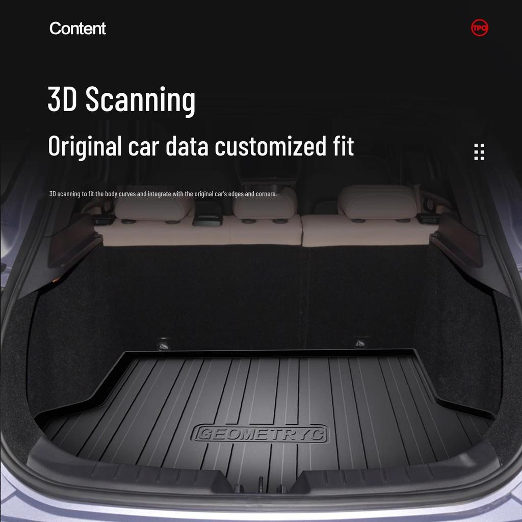 Geely Geometry C Trunk Mat: TPE Waterproof Tail Box Protector for Interior Modification