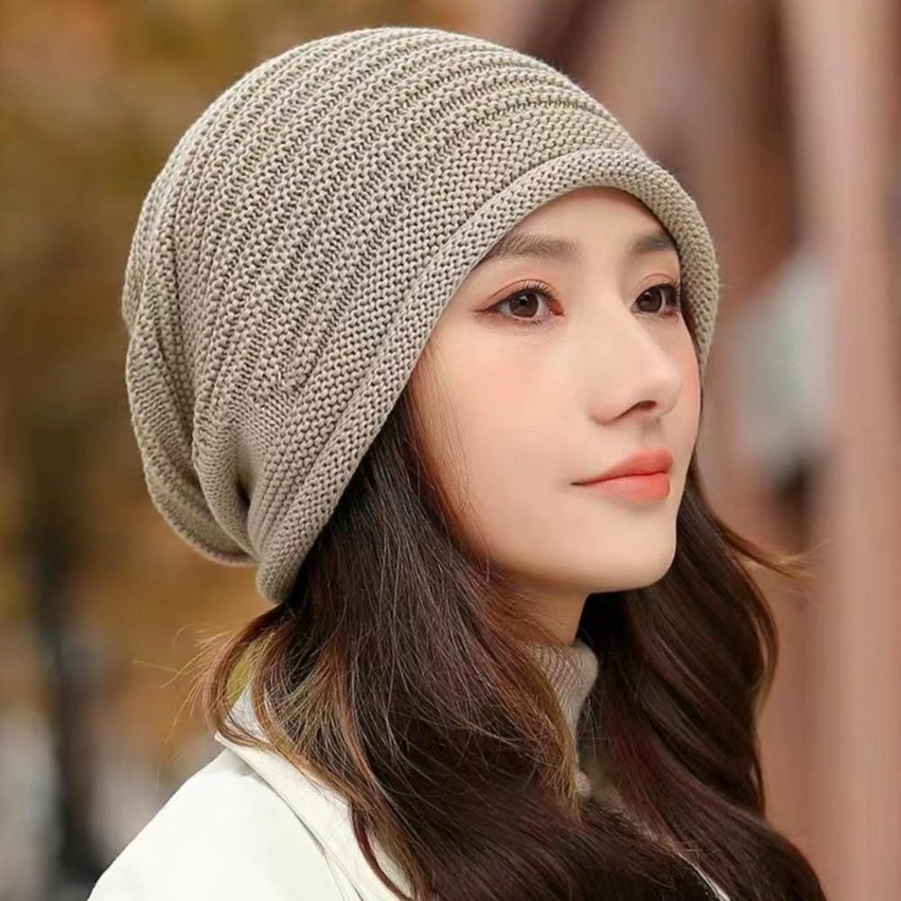 Soft Winter Knitted Hat Warm Ear Protection Hat Casual Beanies  Outdoor