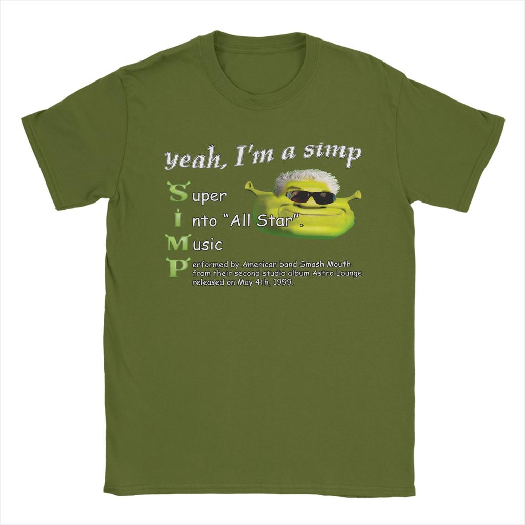 Yeah Im a SIMP Shreks Smash Mouth All Star Meme TShirt for Unisex Cotton Tee Shirt Crewneck Short Sleeve T Shirt New Clothes