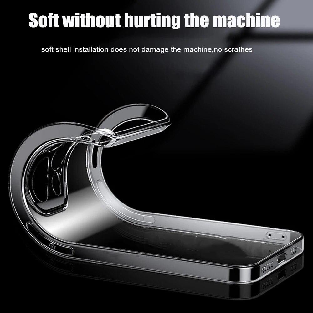 Průhledné pouzdro na telefon pro iPhone 15 Pro Max Case Silikonový měkký zadní kryt pro iPhone 14 13 12 11 Pro 7 6 8 Plus SE XR XS Mini pouzdra