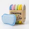 Dual-Sided Magic Sponge Eraser & Pot Scrubber with Ultra-Fine Fiber Dishcloth for Superior Water Absorption and Cleaning.