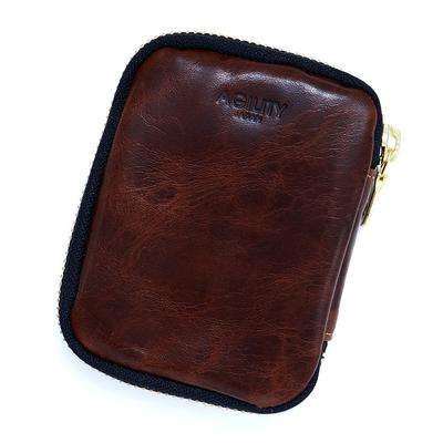 AGILITY Affa "Double" Smart Key Case, Holds 2 Keys, Key Pouch, Card Keys, Driver's License, Wallet, Genuine Leather, Compact, Men's and Women's