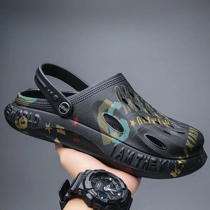 Men's Shoe Platform Slides Slip-resistant 2024 Fashion Male Slipper Rubber Low Price Cheap Shoes Liquidation Style Elegant Eva