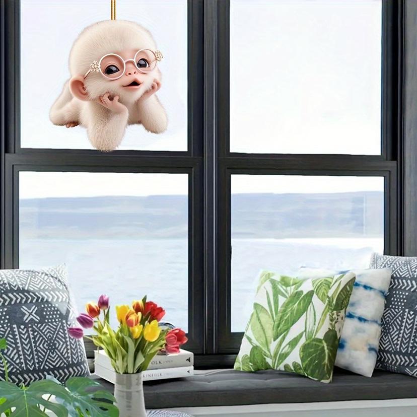 

2D обезьяна акриловое подвесное украшение домашний офис рюкзак автомобиль зеркало заднего вида лежащая обезьяна подвесное украшение мультяшное животное кулон