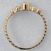 Wave Ring K18 yellow gold/Ruby/diamond #4.7(US Size) 1.3g Women Used