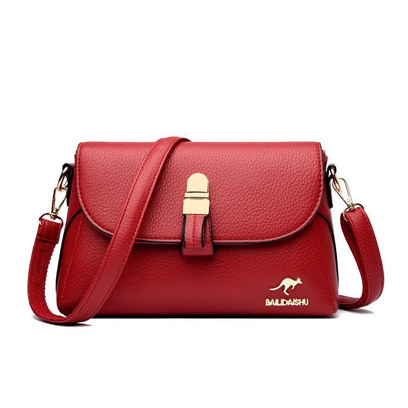 Stilig alt-i-ett dameveske Eksklusiv kenguruveske Dame Enkel skulder Crossbody Middelaldrende mor-veske