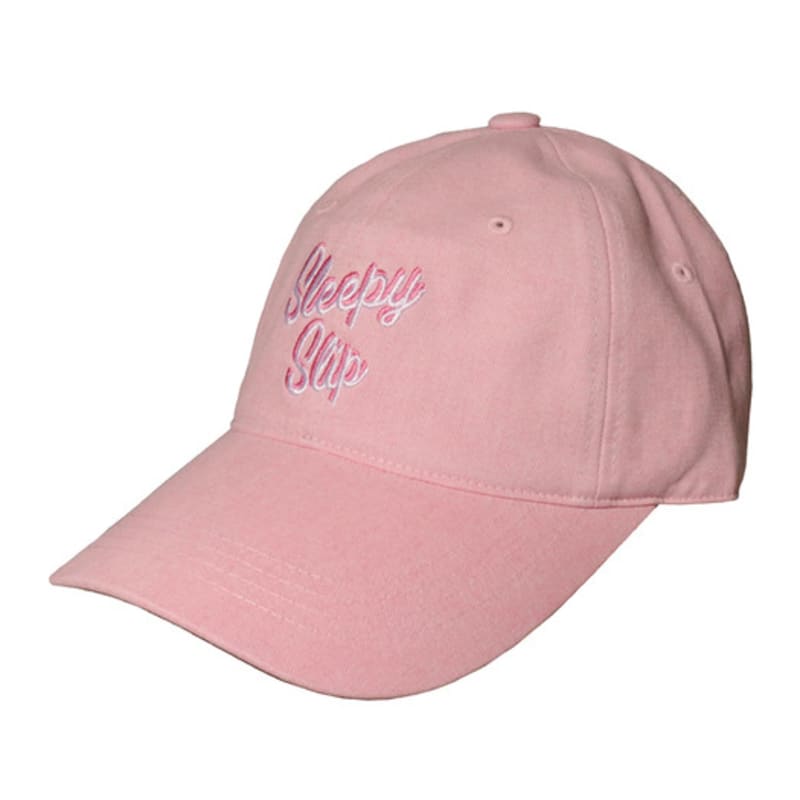 SLEEPYSLIP SPELLING POWDER PINK BALL CAP