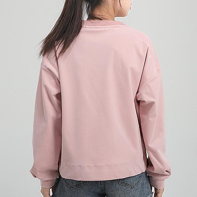 Adidas Comfortable Casual Pullover Sweatshirt Women Tops Vibrant-Pink GM1462
