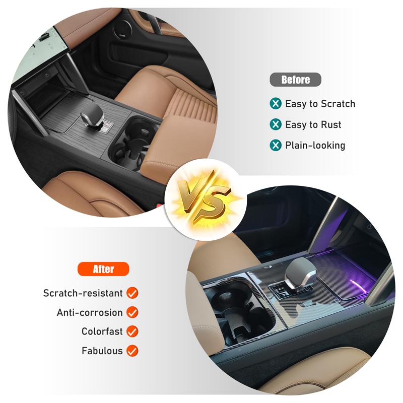 ABS Carbon fiber For Land Rover Discovery Sport 2026-2026 Car Center Console Gear Shift Panel Decorative Sticker Car Accessories