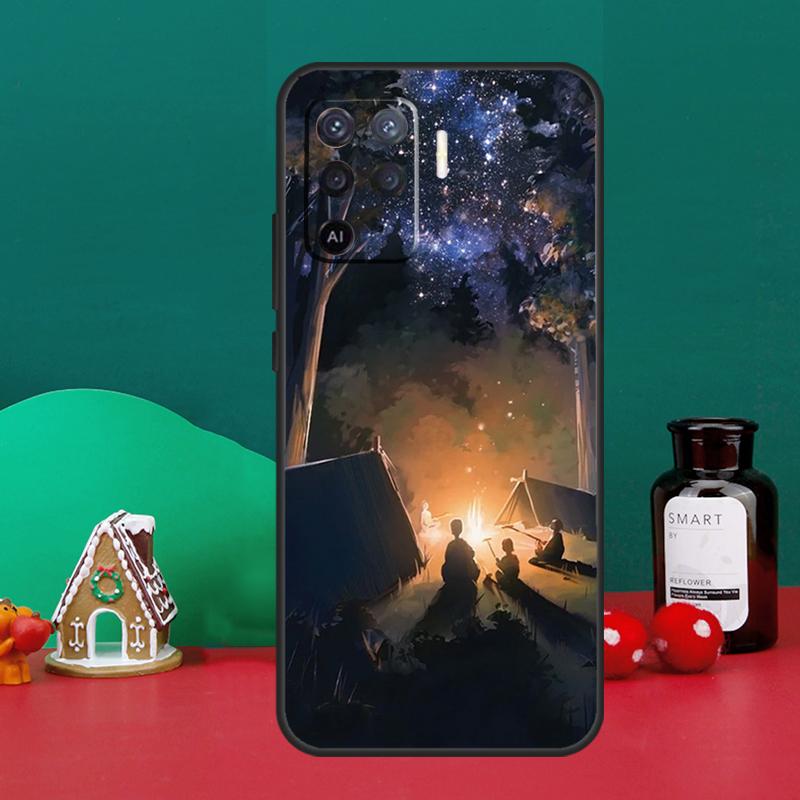 Nature Camping Art Case For Oppo A40 A60 A80 A6 A5 Pro A15 A16 A17 A57 A94 A74 A54 A76 A96 A18 A38 A58 A78 A98