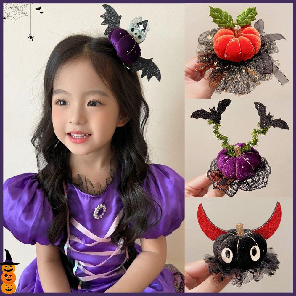 Bow Pumpkin Hair Clips Ghost Witch Hat Hairpins Halloween Hair Clip Halloween Hair Accessories