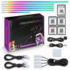 18 в 1 Світлодіодне салонне освітлення для автомобіля 213 64 кольори RGB Symphony Streamer Bluetooth Райдужне внутрішнє акрилове стрічкове освітлення Комплект атмосферної лампи