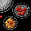 Round Fruit Plate Acrylic Cupcake Display Kitchen Supplies Dinner Plate