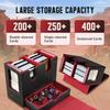 3 In 1 Trading Commander Card Deck Case PU Leather Card Storage Box Holds 200+ Magnetic Closure Card Holder for PKM MTG TCG Game