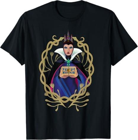 Snow White Evil Queen And Heart Box Black TShirt S