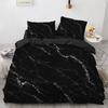Marble King Queen Duvet Cover Cool Black and White Texture Pattern Bedding Set for Teens Adults 2/3pcs Polyester Quilt Cover