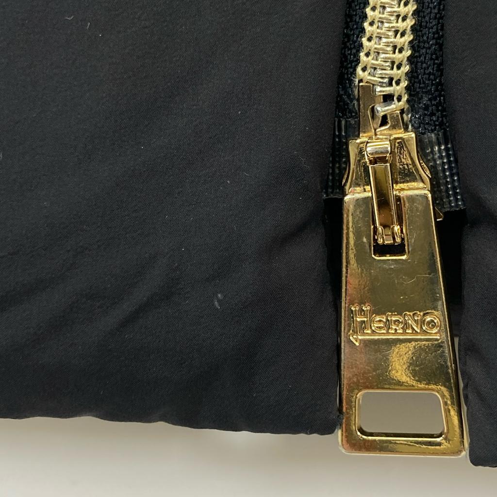 HERNO PI001564D-39601-9290 Navy wool-blend hooded down coat coat 40 NavyUsed