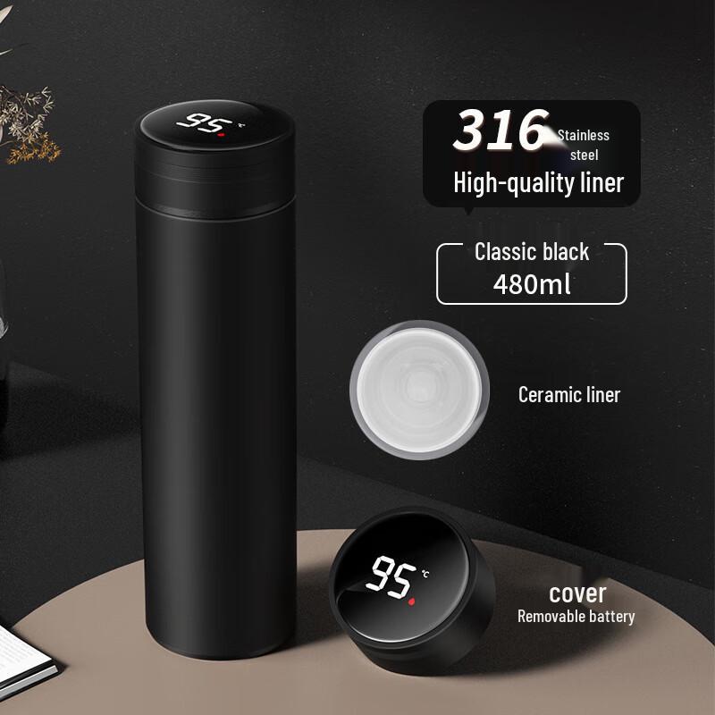 Ting Le Smart Temperature Display 316 SS Vacuum Flask