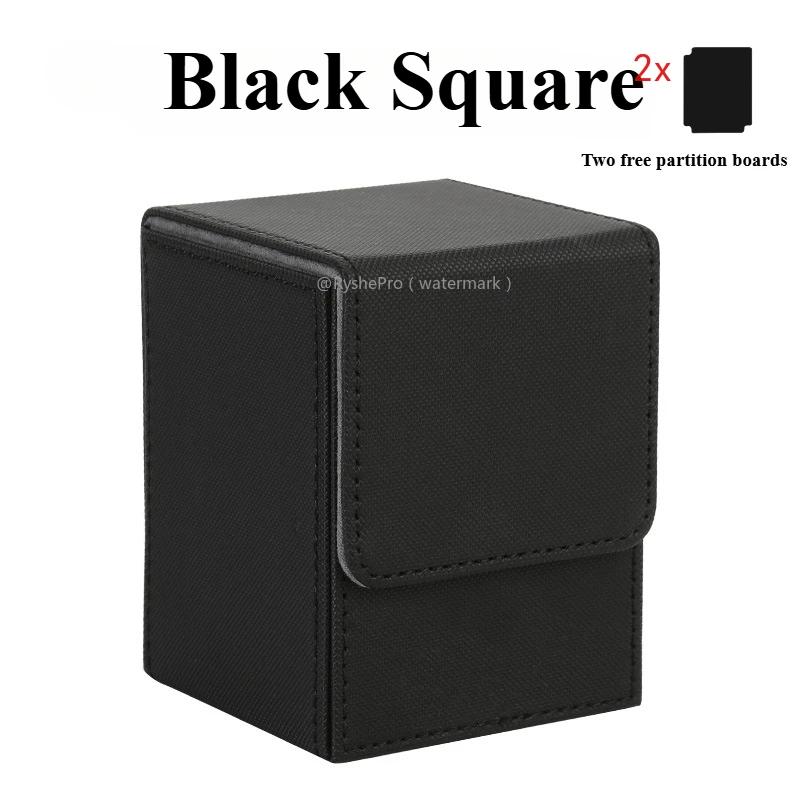 Trading Card Storage Box for 100+Single Sleeved Cards with 2 Dividers Commander Deck Box Compatible with Mtg Card Case