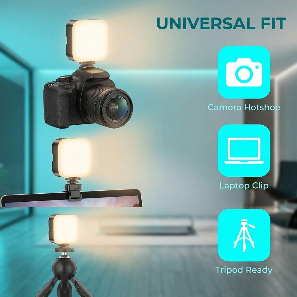 Mini RGB Fill-in Light USB Charging Dimmable Photography Lamp 6000K Portable LED Video Light for Canon/Nikon/Sony Mobile Phone