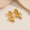 Atoztide Nouvelle Boucle d'Oreille Cœur Imprimé Léopard Vintage pour Femmes Acier Inoxydable Boucles d'Oreilles Statement Pierre Brillante Cadeau de Bijoux de Noël