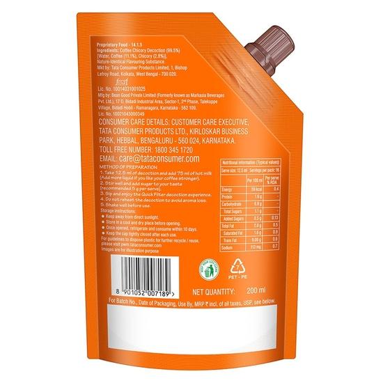 Tata Degree Kaapi Filter Coffee Decoction Liquid 200ml, Easy To Make, Filter Coffee Like Experience