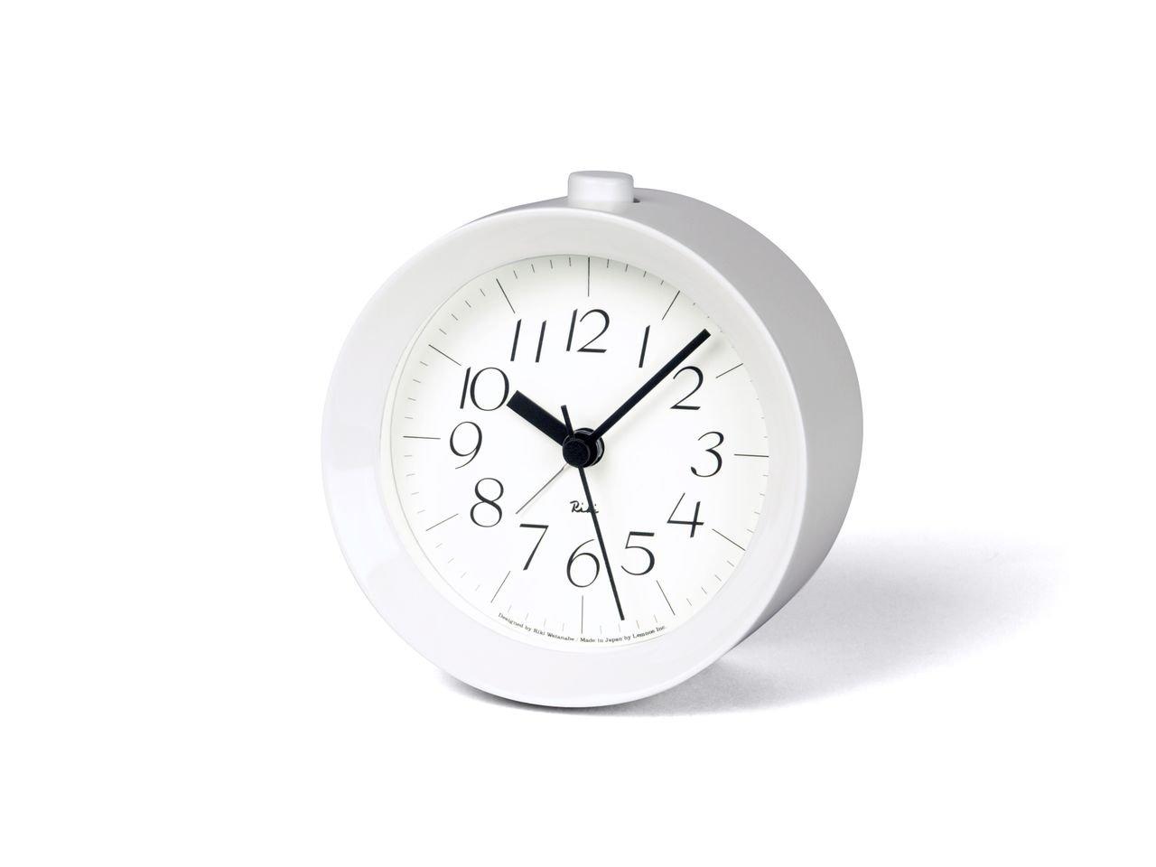 

Lemnos Alarm Clock Analog RIKI ALARM CLOCK White WR09-14 WH Lemnos