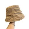 1Pcs Korean Style Foldable Travel Outdoor Hat Corduroy Pleated Bucket Hat For Women Solid Color Soft Casual Sun Hat