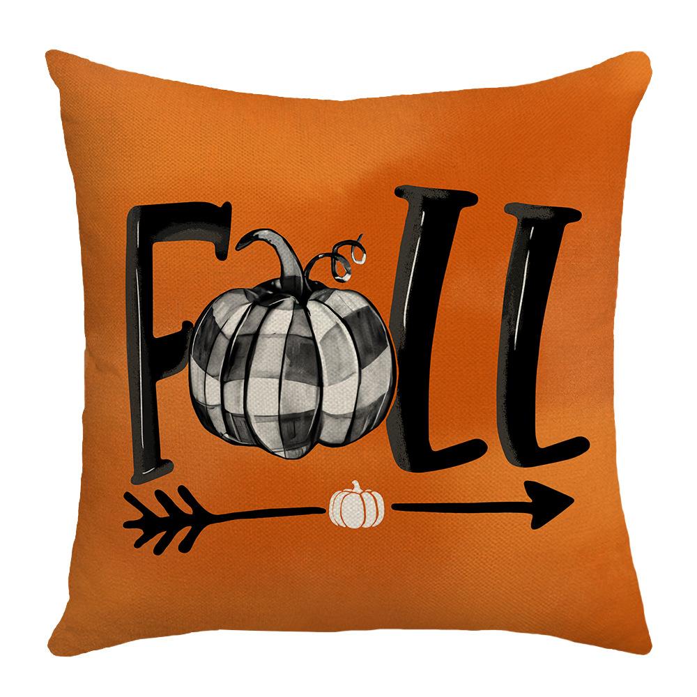 Autumn Thanksgiving Letter Print Pillowcase Festive Atmosphere Decoration Bedroom Living Room Sofa Pillowcase