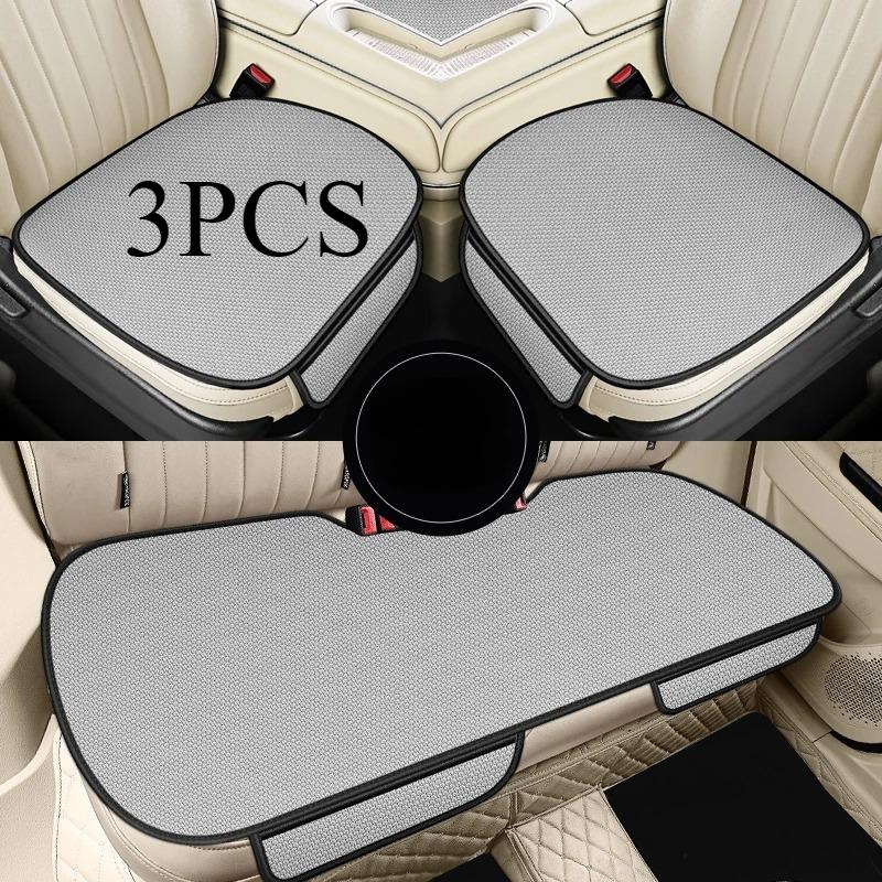 

3pcs/set Summer Cool Car Seat Cover Cool Breathable Fabric Car Front Seat Cushion/Rear Seat Cushion/Three -piece Polyester&Summer&3&Basic серый