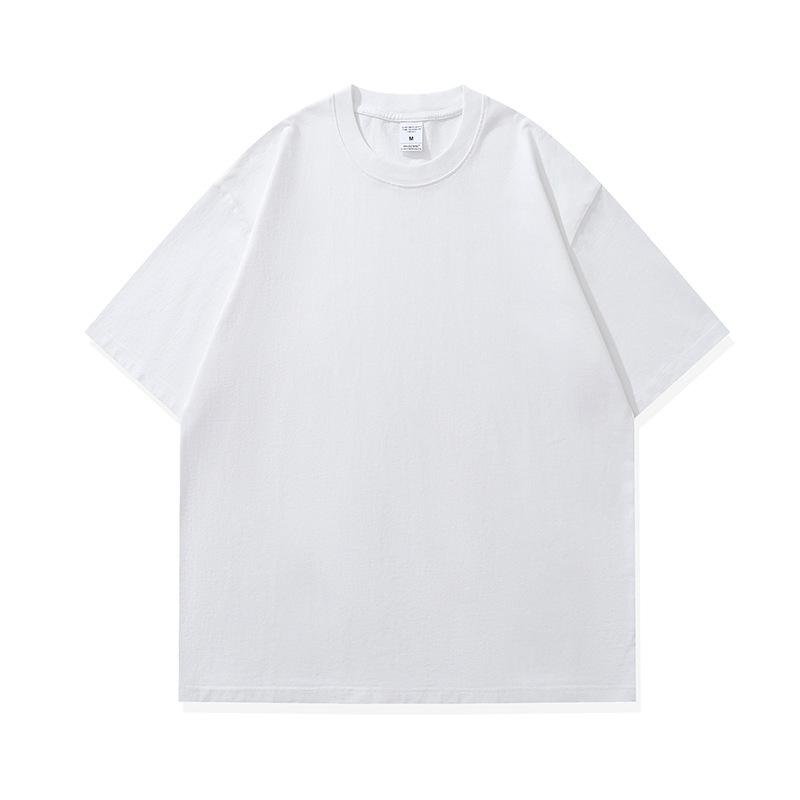 Men'S Trendy Brand 220G Washed American High Street Retro Loose Shoulder Cotton Short-Sleeved T-Shirt Printing Custom