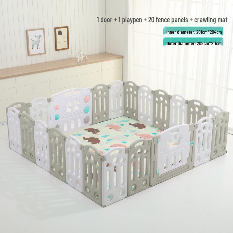 Kids' Indoor/Outdoor Safety Play Fence with Slide - Ideal for Crawling and Walking