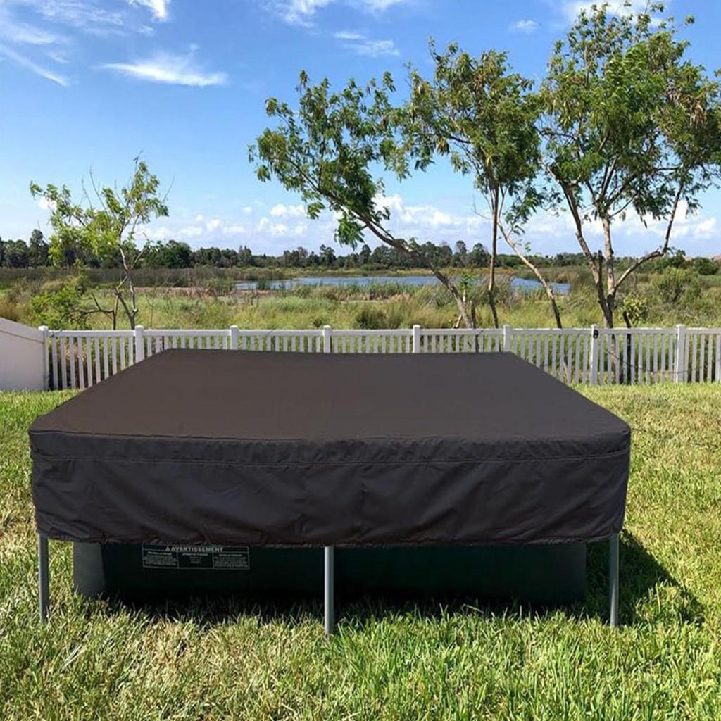 Rectangular Pool Cover For Swimming Pool Oxford Cloth With Drawstring Furniture Cover Outdoor Waterproof UV Resistant Cover