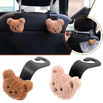 Fotel samochodowy z tyłu kreskówka dzieci pluszowy haczyk przechowywanie wykończenie wielofunkcyjne akcesoria wewnętrzne dekoracja uchwyt A7W6