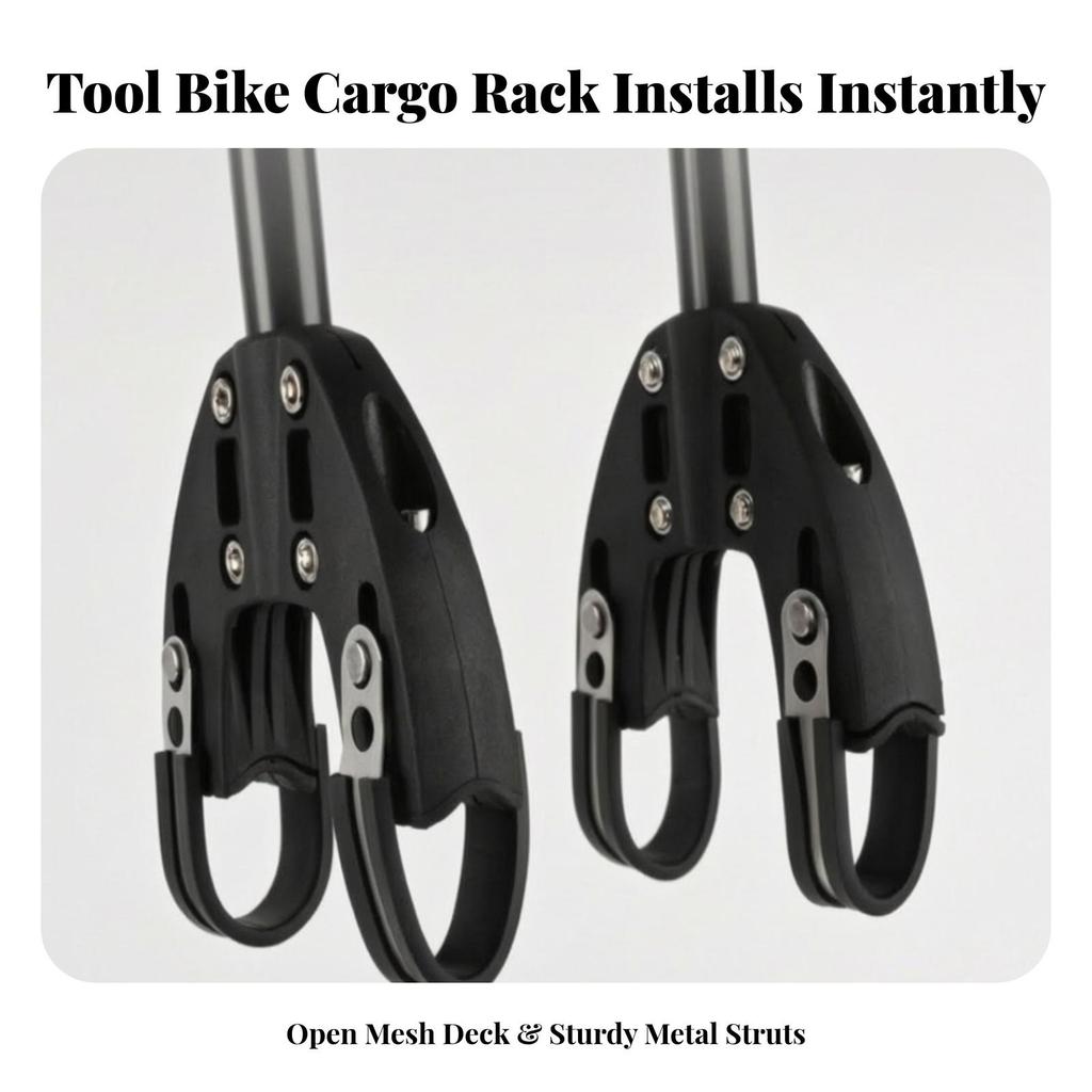 Rear Two-Wheel Rack with Side Supports Heavy-Duty Cargo
