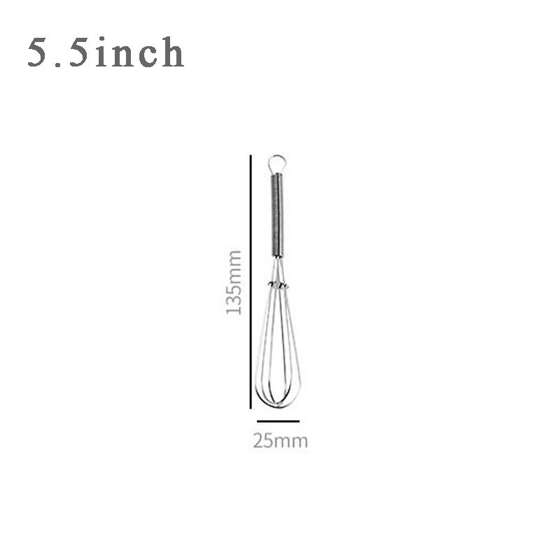 Manual Egg Whisk with Stainless Steel Spring Handle Portable Hand Mixer Egg Beater Small Wire Frother for Whisking Egg Cream