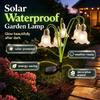 Auto On Off Flowers Solar Garden Light Realistic Bellflower Landscape Lamp Outdoor