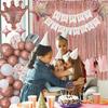 Set mit 65 roségoldenen Geburtstagsballons