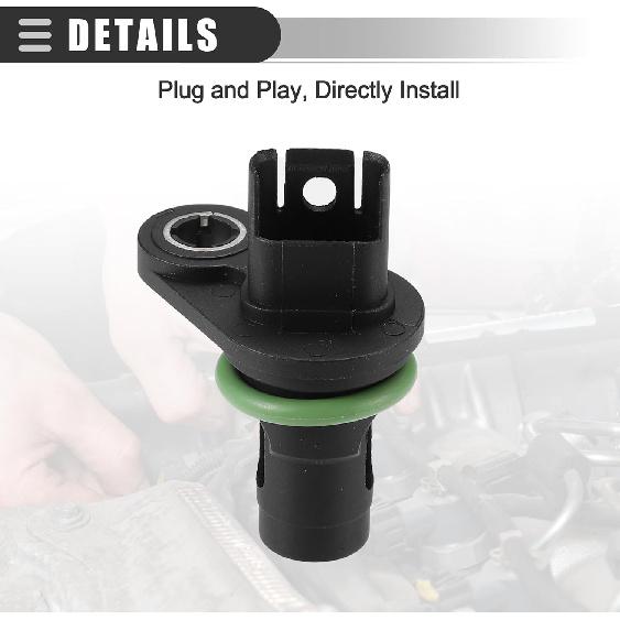 Motoforti CPS Sensor, Engine Camshaft Position Sensor, for BMW 435i 2014-2016, ABS, Metal, No.13627558518, Black, 4pcs