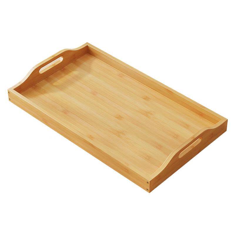 Serviertablett aus Bambusholz mit Griffen