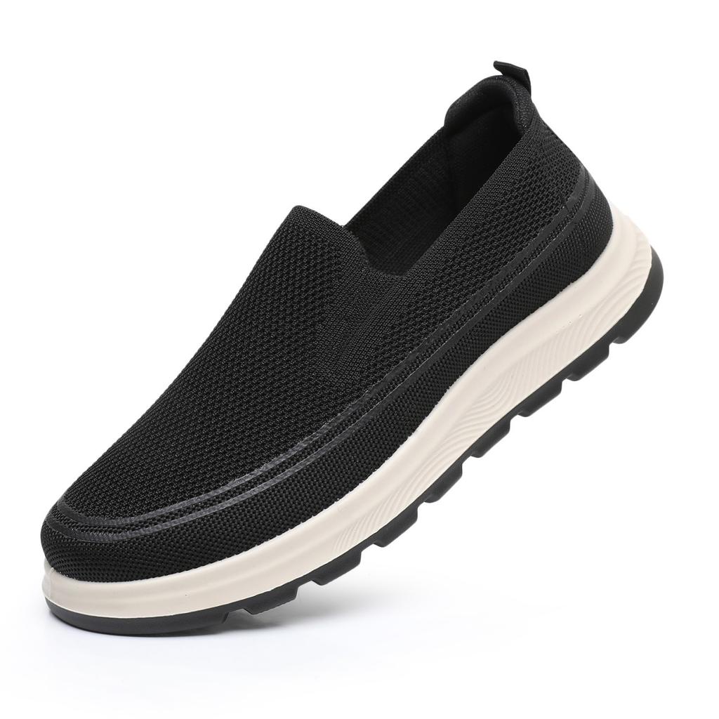 Casual Men'S Cloth Shoes Breathable Old Beijing Flat Heel One Foot Lazy Shoes Single Shoe