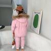 Ensemble chaud d'hiver style coréen pour enfants 2022: Salopette Deux-Pièces pour Garçons et Filles